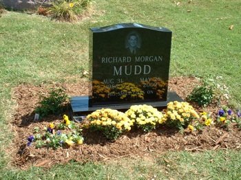 Richard's grave with the dangerous edging removed.