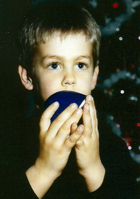 Richard with a snow globe