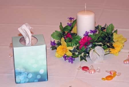 Table decorations at The Compassionate Friends conference