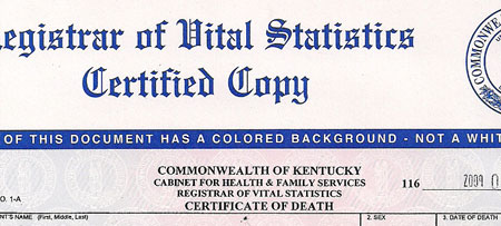 The Death Certificate Arrives