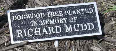 Memorial plaque for Richard.